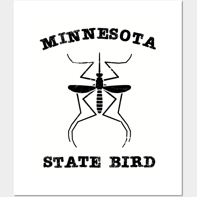 Mosquito Minnesota State Bird Wall Art by Huhnerdieb Apparel